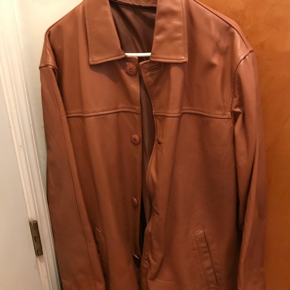 Rust Old School Pimp 3/4 Leather Jacket